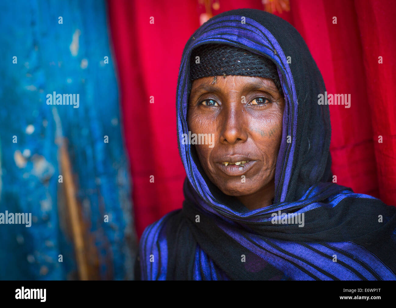 Afar Tribe Woman, Assaita, Afar Regional State, Ethiopia Stock Photo ...