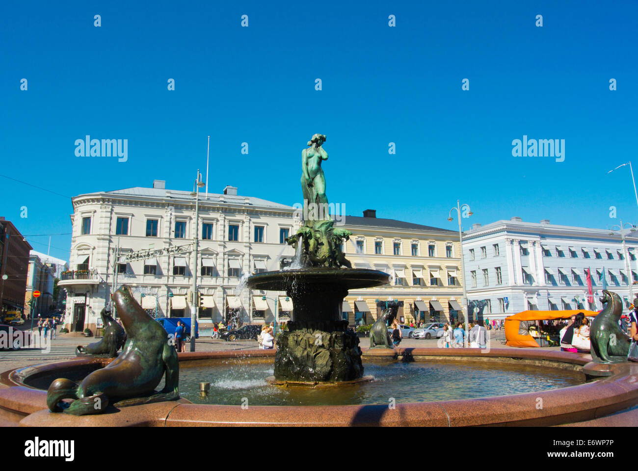 Havis Amanda mermaid statue, by Ville Vallgren, Kauppatori, main market square, central Helsinki, Finland, Europe Stock Photo