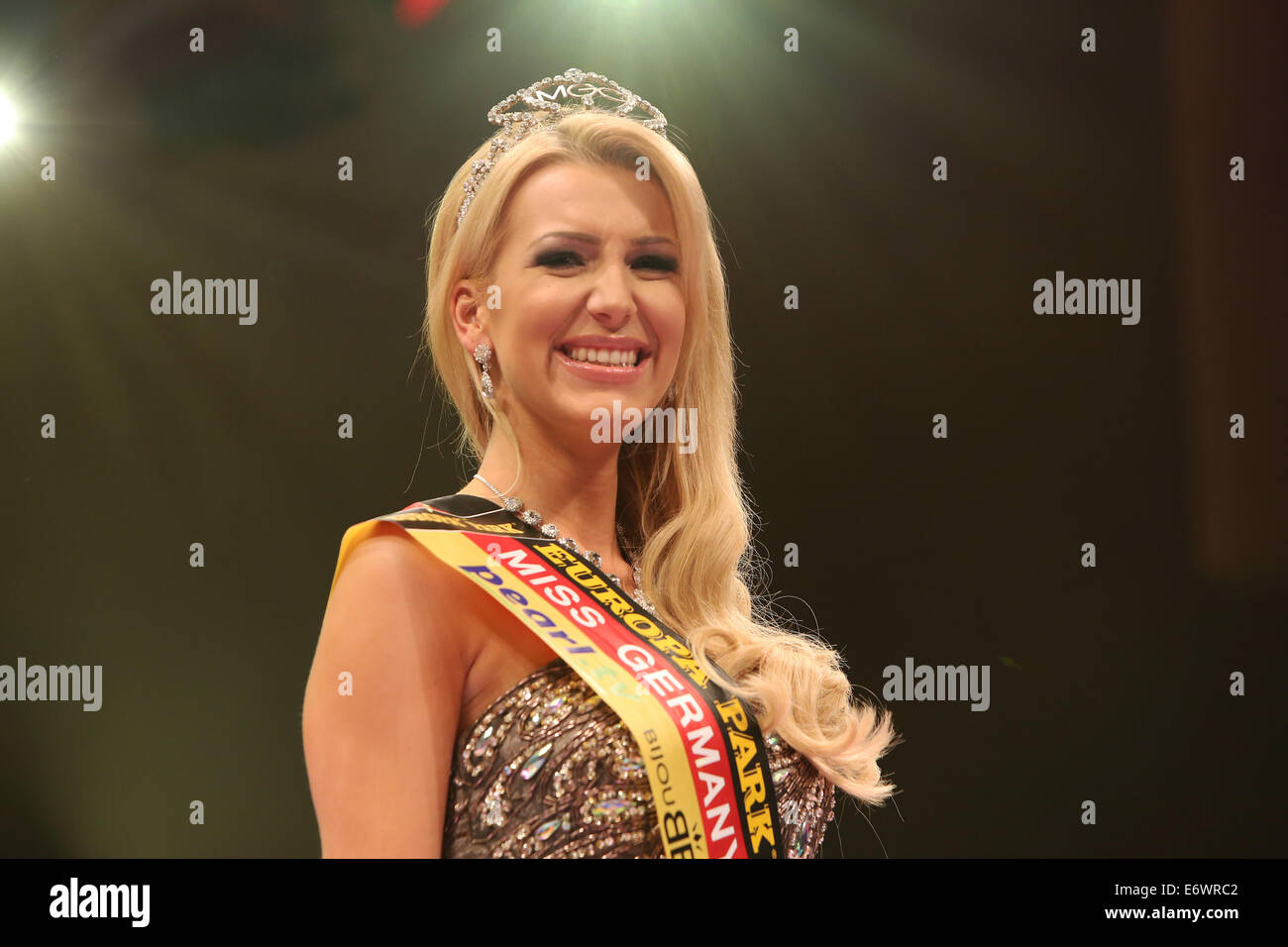 Miss Germany 2014 beauty contest at Europapark Rust. Miss Germany winner is Vivien Konca.  Featuring: Vivien Konca Where: Rust, Germany When: 08 Feb 2014 Stock Photo