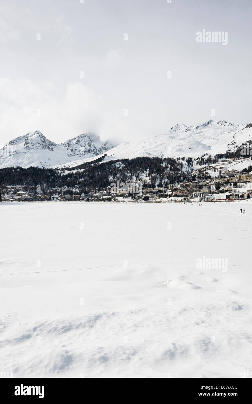 St. Moritz, Engadine valley, Upper Engadin, Canton of Graubuenden, Switzerland Stock Photo
