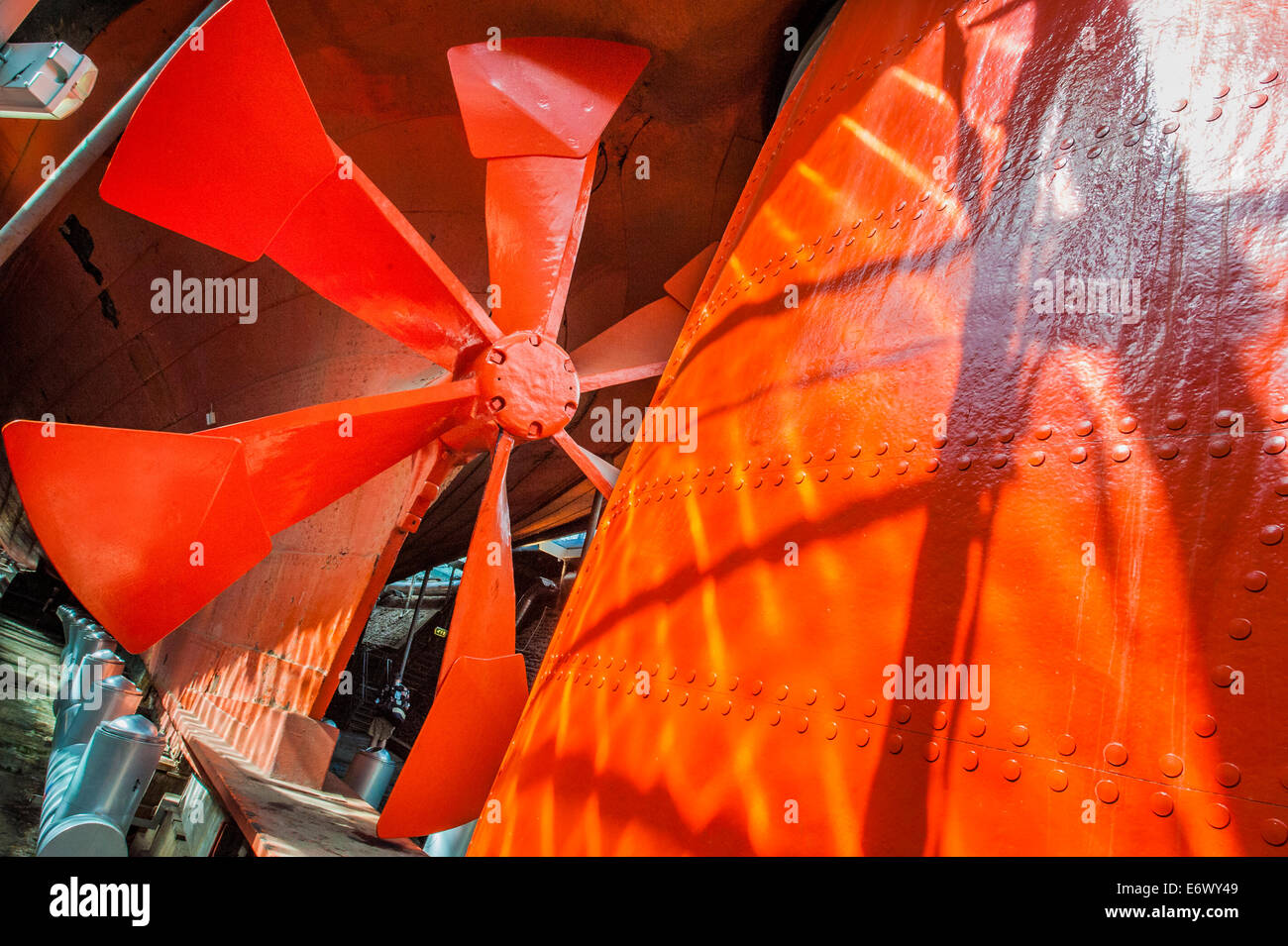 The preserved SS Great Britain now sits in a climate controlled dry dock Stock Photo