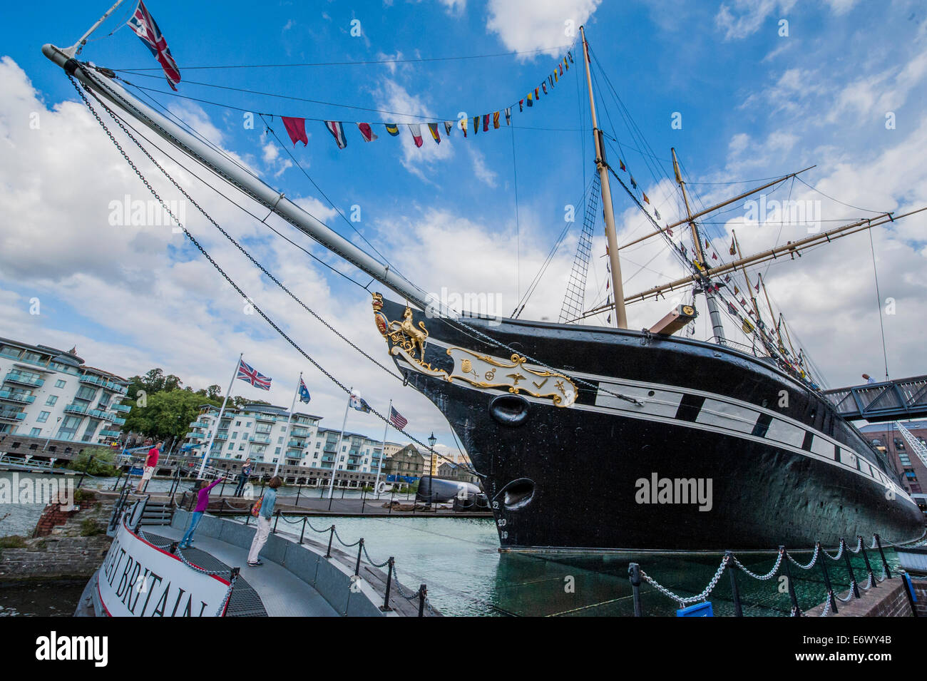 The preserved SS Great Britain now sits in a climate controlled dry dock Stock Photo