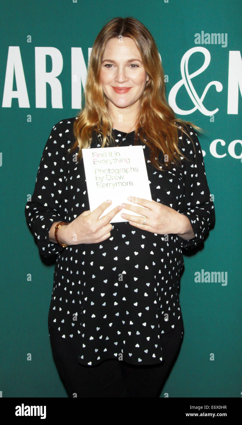 Feb. 10, 2014:Drew Barrymore signing her new book Find It in Everything at  the Union Square Barnes & Noble in New York City.C Stock Photo