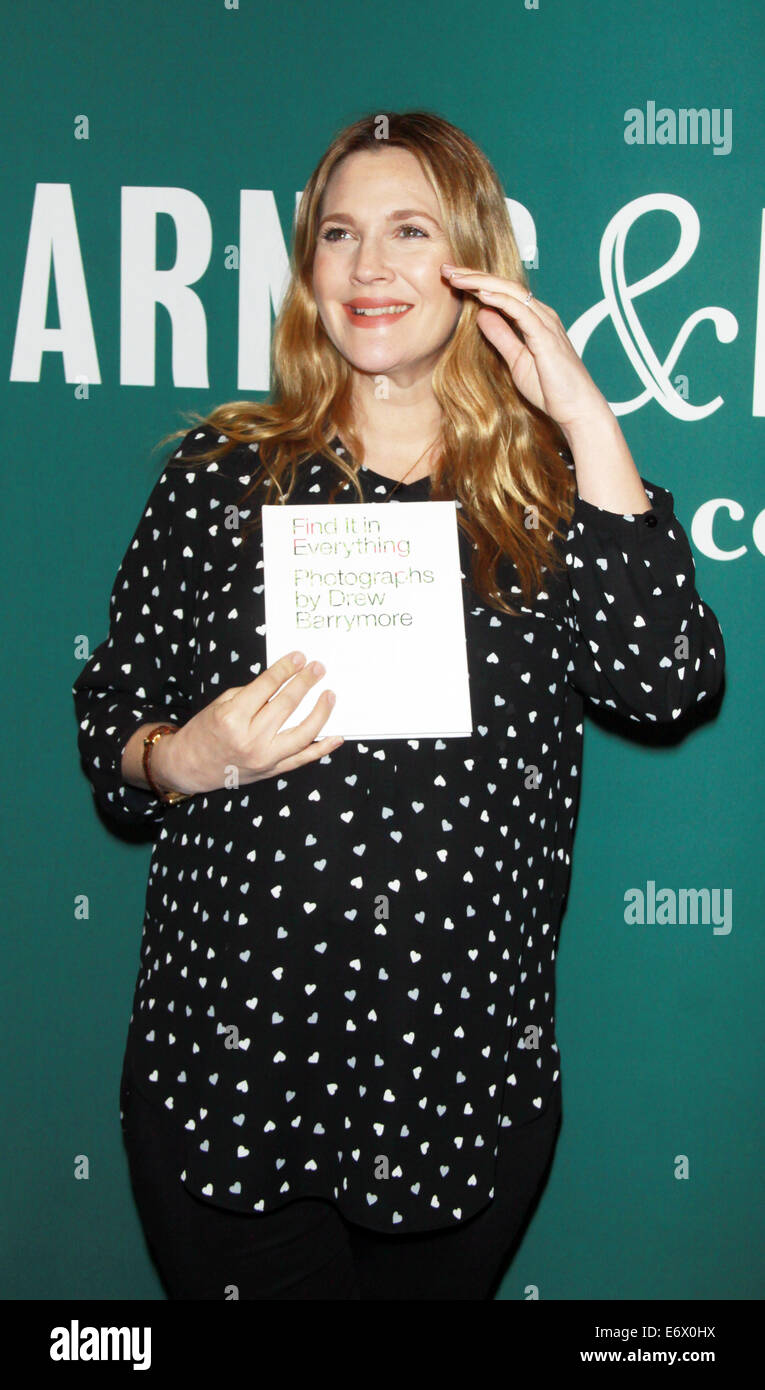 Feb. 10, 2014:Drew Barrymore signing her new book Find It in Everything at  the Union Square Barnes & Noble in New York City.C Stock Photo