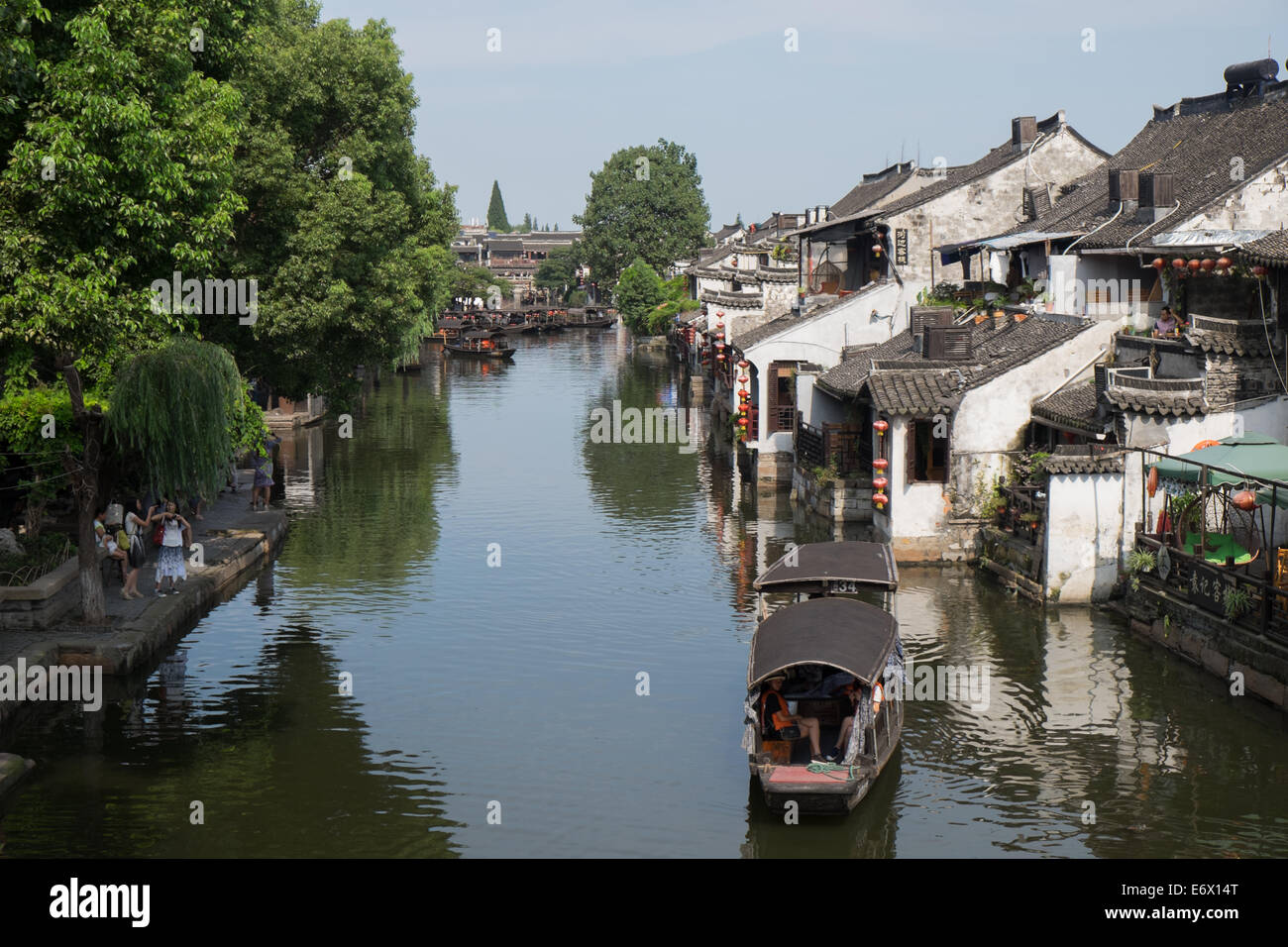 Xitang, UNESCO listed water town in Zhejiang, China. Stock Photo