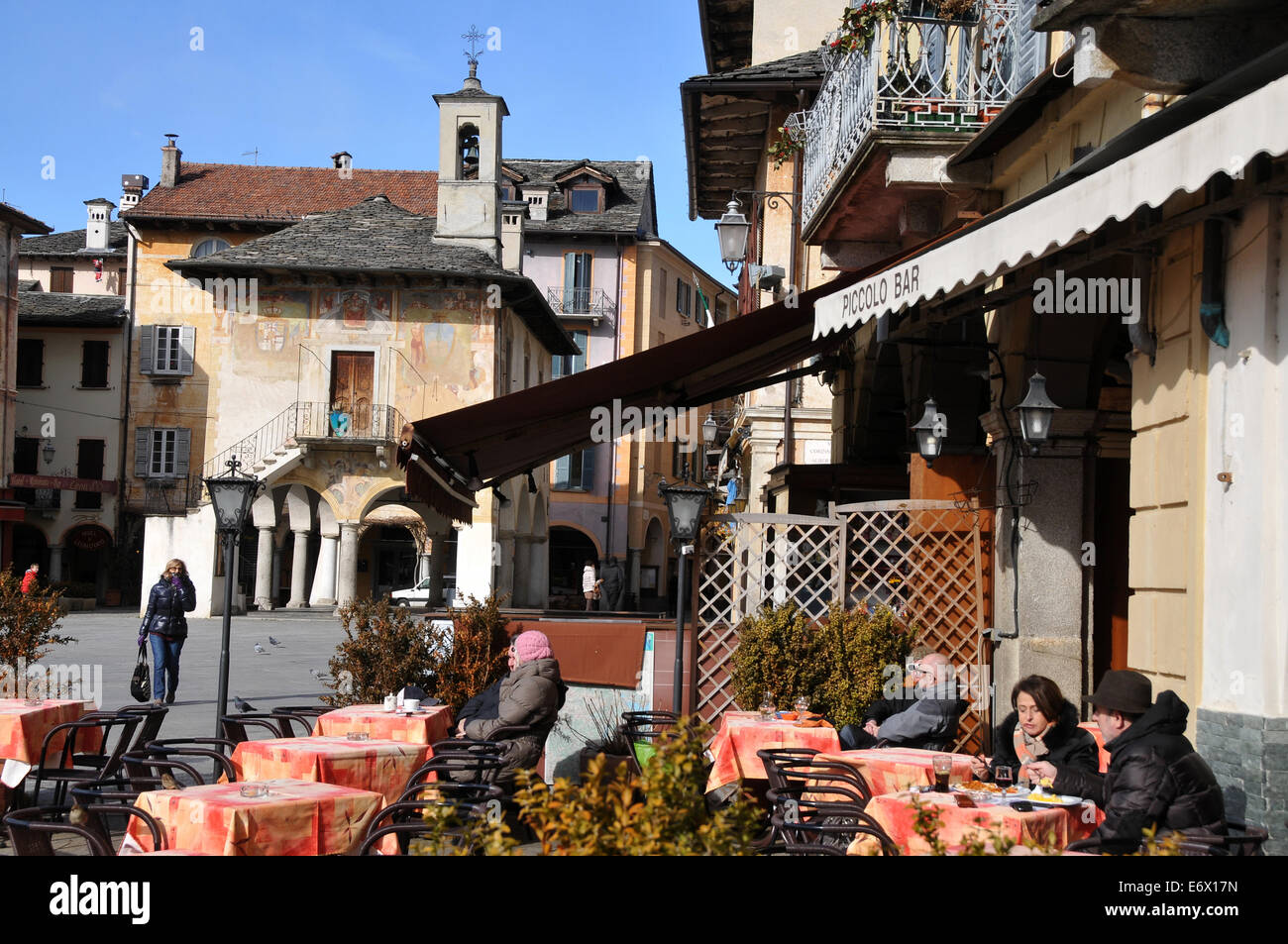 Bar in Orta San Giulio, Lago d'Orta, Piedmont, Italy Stock Photo Alamy