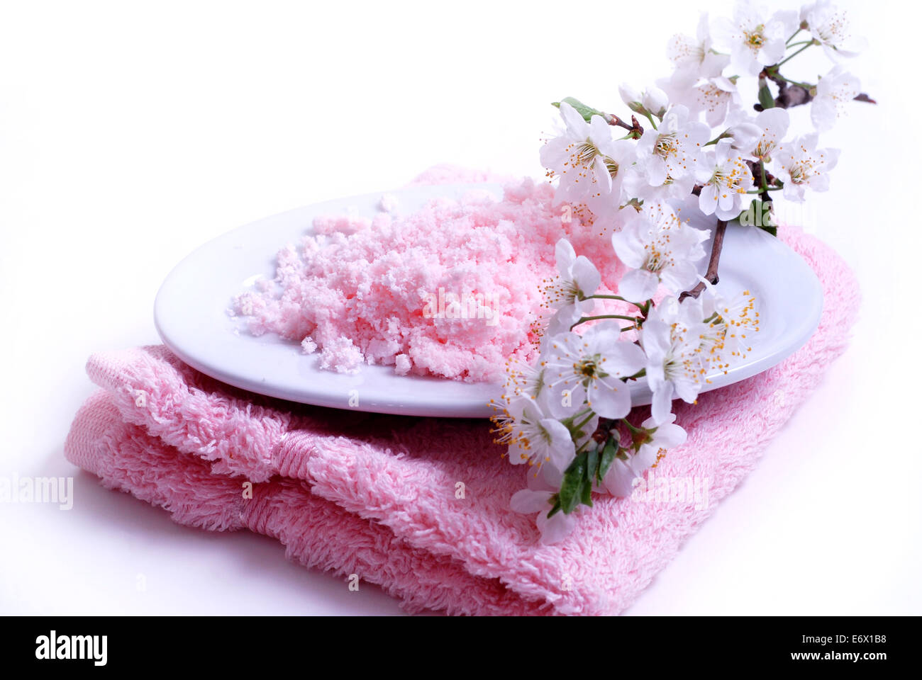 Homemade bath salts, health and beauty. Stock Photo