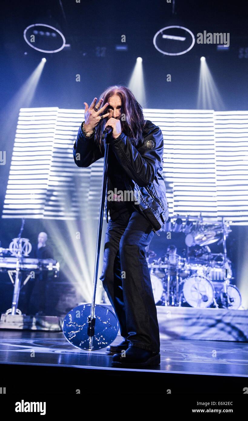 American progressive metal band Dream Theater perform live at Wembley Arena as part of their 'An Evening with Dream Theater' tour  Featuring: James LaBrie,Dream Theater Where: London, United Kingdom When: 15 Feb 2014 Stock Photo