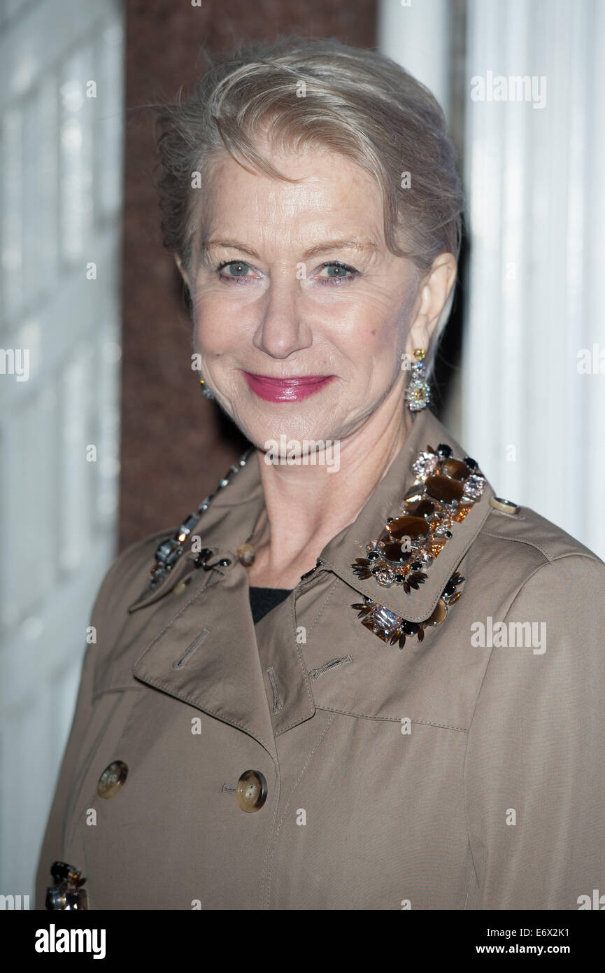EE British Academy Film Awards (BAFTAs) nominees party held at Aspreys - Arrivals.  Featuring: Dame Helen Mirren Where: London, United Kingdom When: 15 Feb 2014 Stock Photo