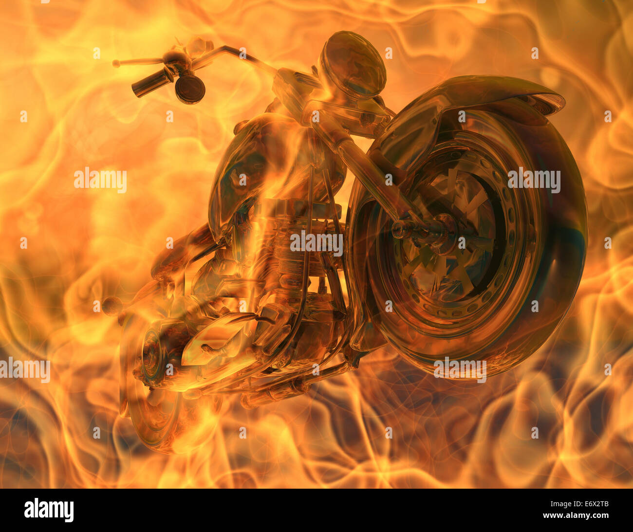 motorcycle in flames Stock Photo - Alamy