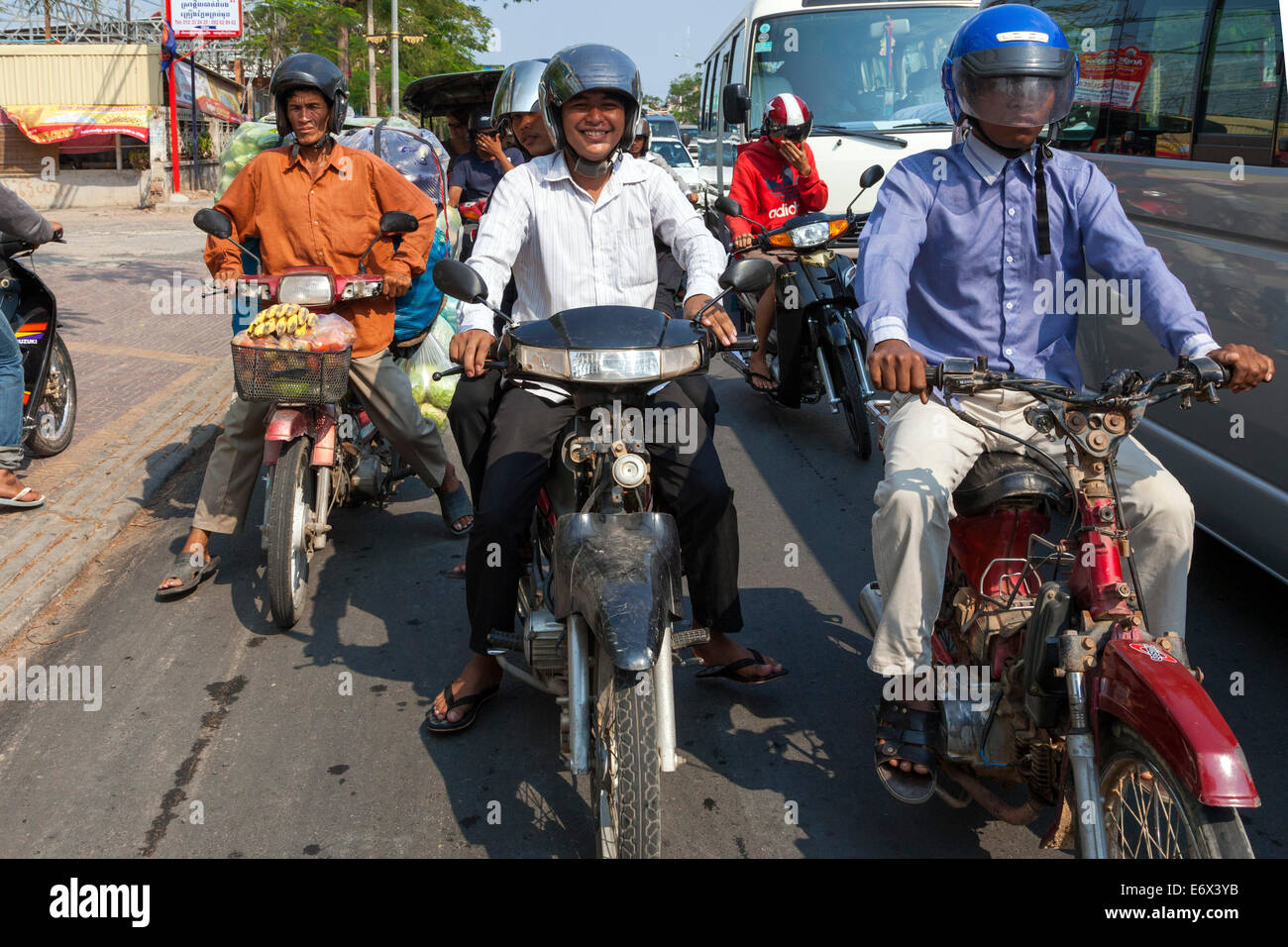 Motorcycles, Phnom Penh, Cambodia Stock Photo Alamy