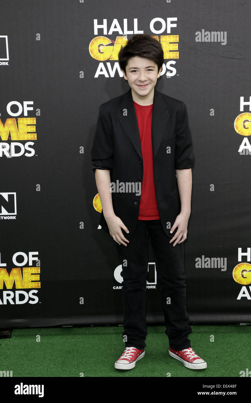 Cartoon Network's Hall of Game Awards at The Barker Hangar - Arrivals  Featuring: Sloane Morgan Siegel Where: Los Angeles, California, United States When: 15 Feb 2014 Stock Photo