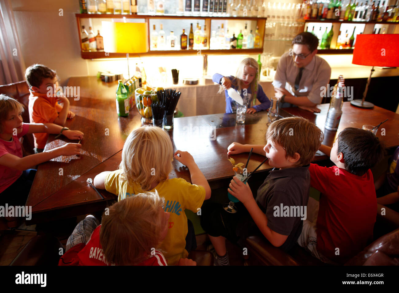 Children Learning How To Mix Cocktails Children Program In Hotel