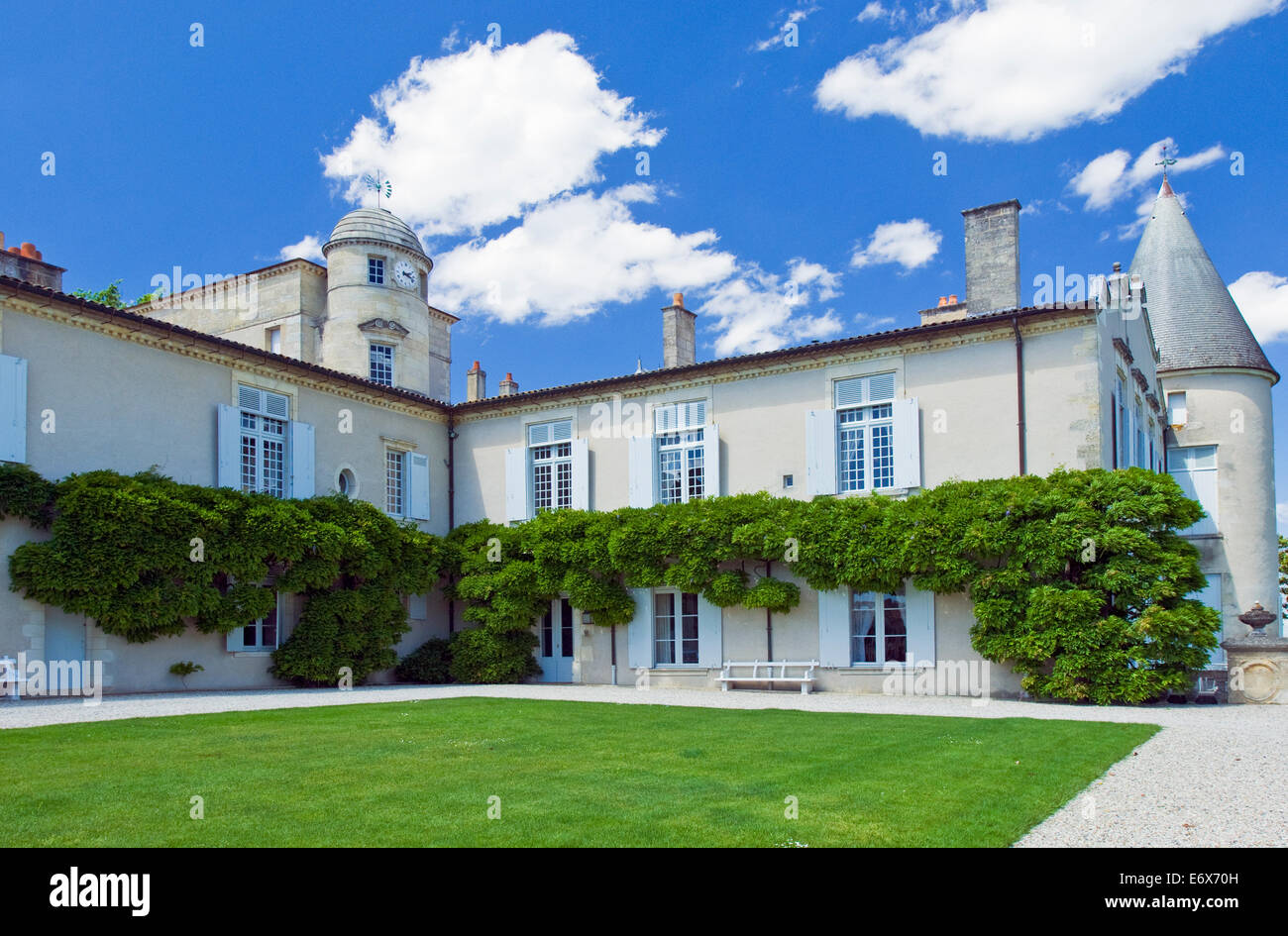 Château Lafite Rothschild, one of the most famous wineries in the world, on a clear sunny day