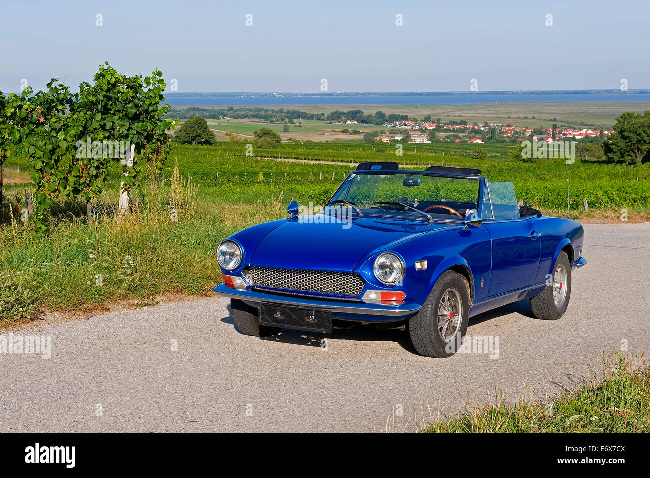 Fiat Spider 124 vintage car, USA version, built in 1970 Stock Photo