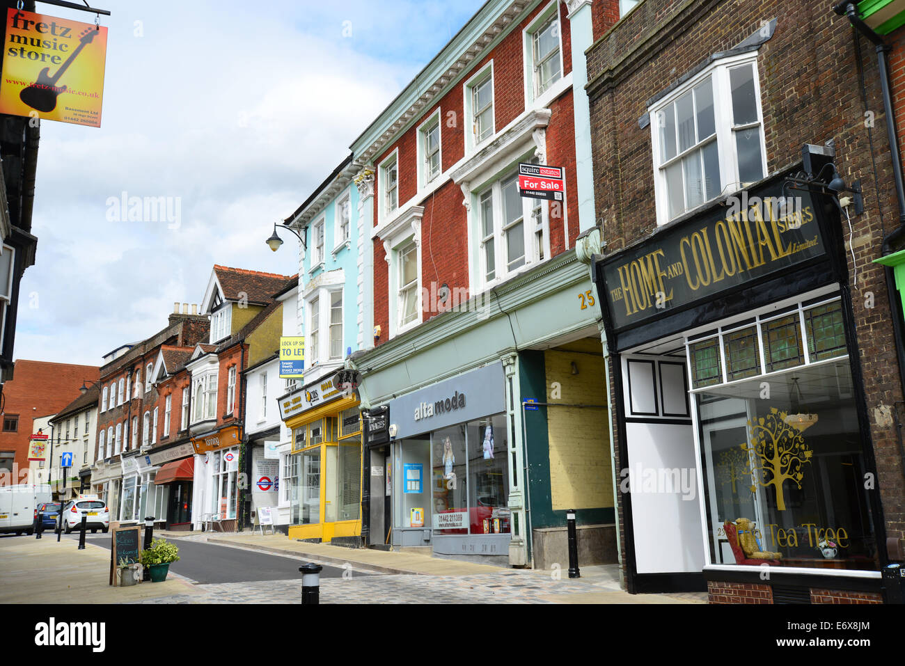 High Street, Old Town, Hemel Hempstead, Hertfordshire, England, United Kingdom Stock Photo