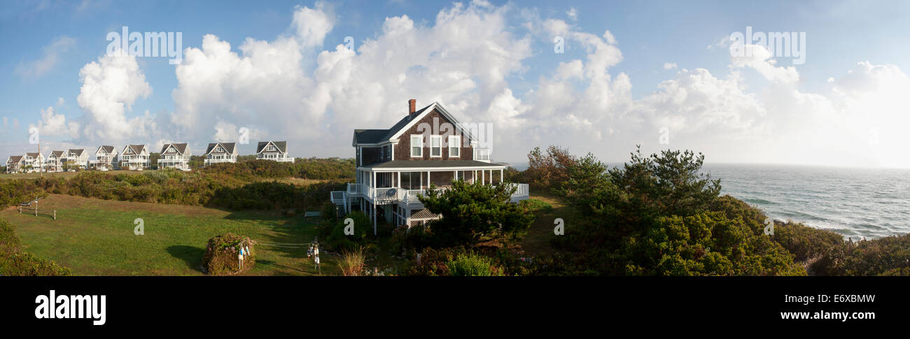 Vacation homes on Block Island, Rhode Island, USA Stock Photo