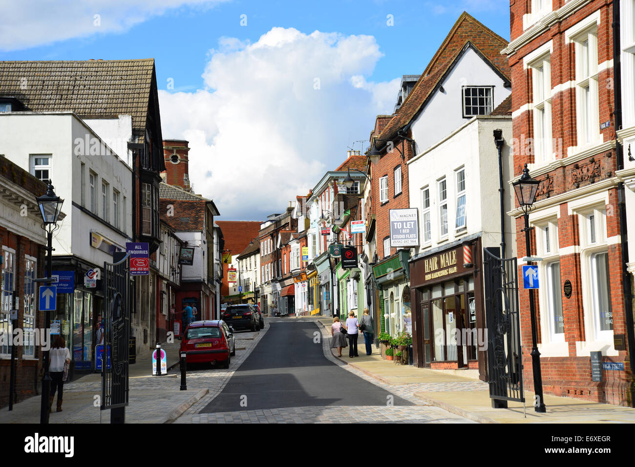 High Street, Old Town, Hemel Hempstead, Hertfordshire, England, United Kingdom Stock Photo