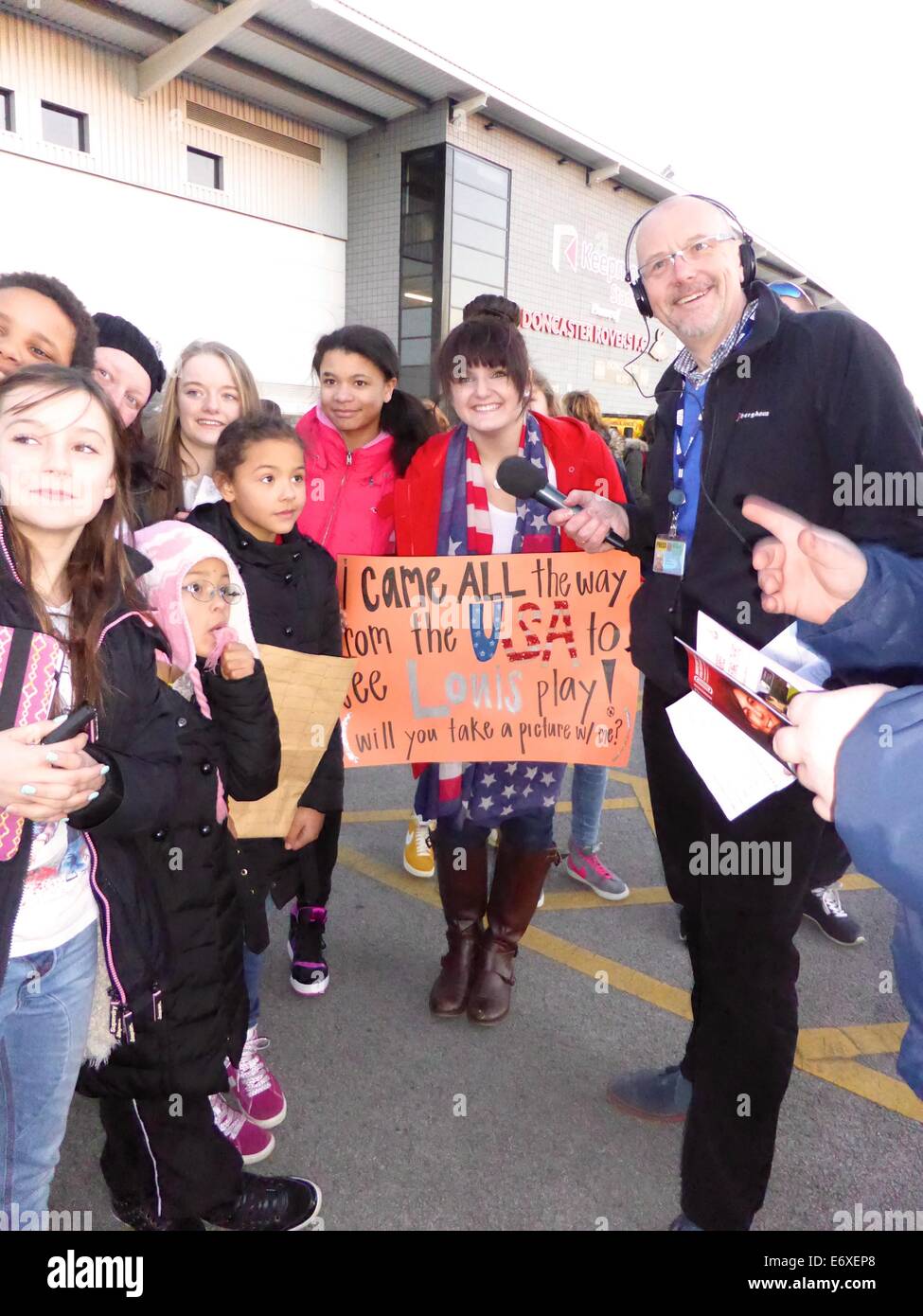 Fans waiting for One Direction's Louis Tomlinson to arrive at the ...