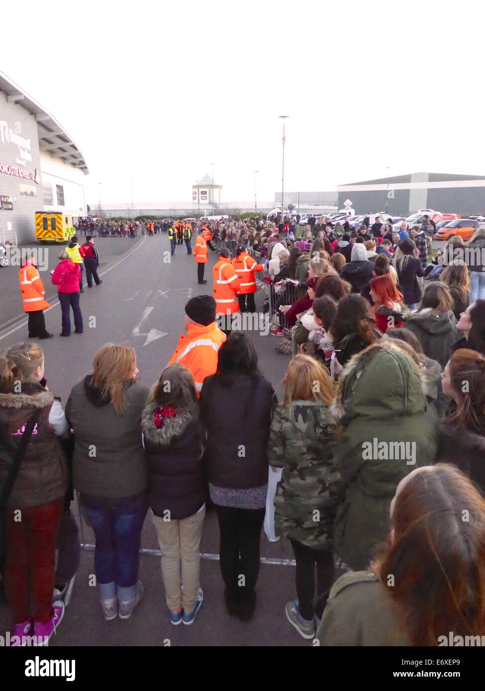 Fans waiting for One Direction's Louis Tomlinson to arrive at the ...