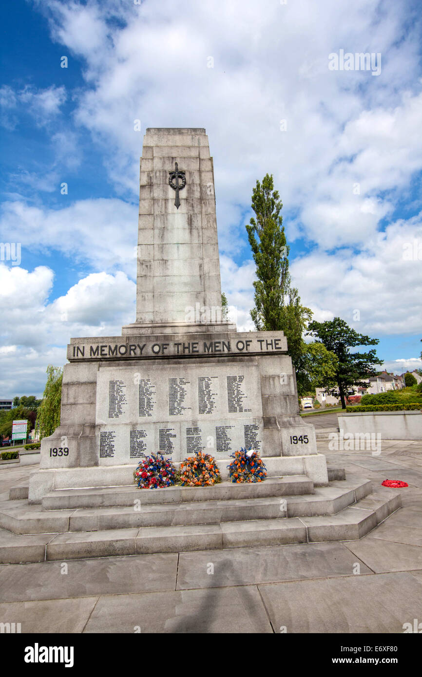 War monument in Airdrie, North Lanarkshire, Scotland. Stock Photo