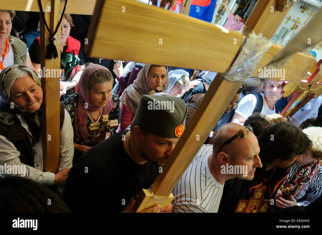People's flow of Via Dolorosa procession during Good Friday in Old Town ...
