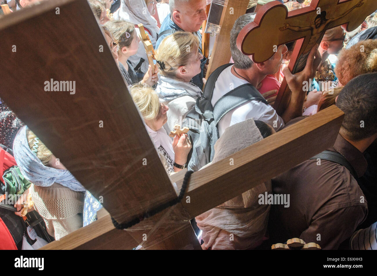 People's flow of Via Dolorosa procession during Good Friday in Old Town ...