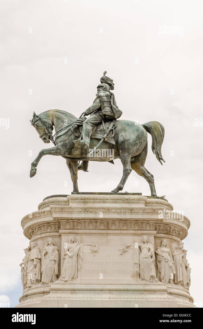 statue of National Monument to Victor Emmanuel II, Rome, Italy Stock Photo