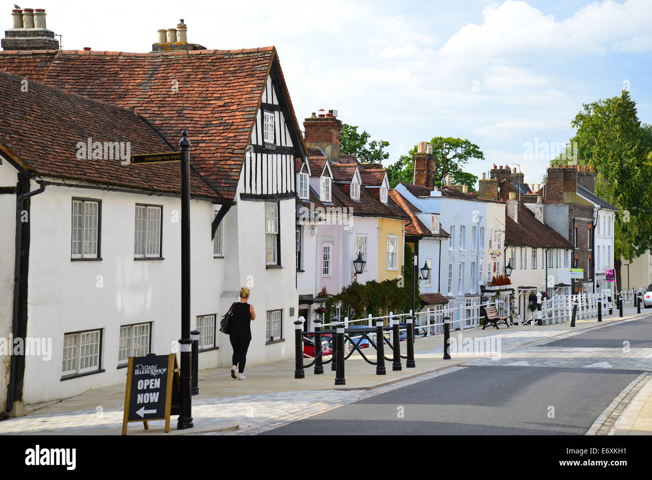 Period houses, High Street, Old Town, Hemel Hempstead, Hertfordshire, England, United Kingdom Stock Photo