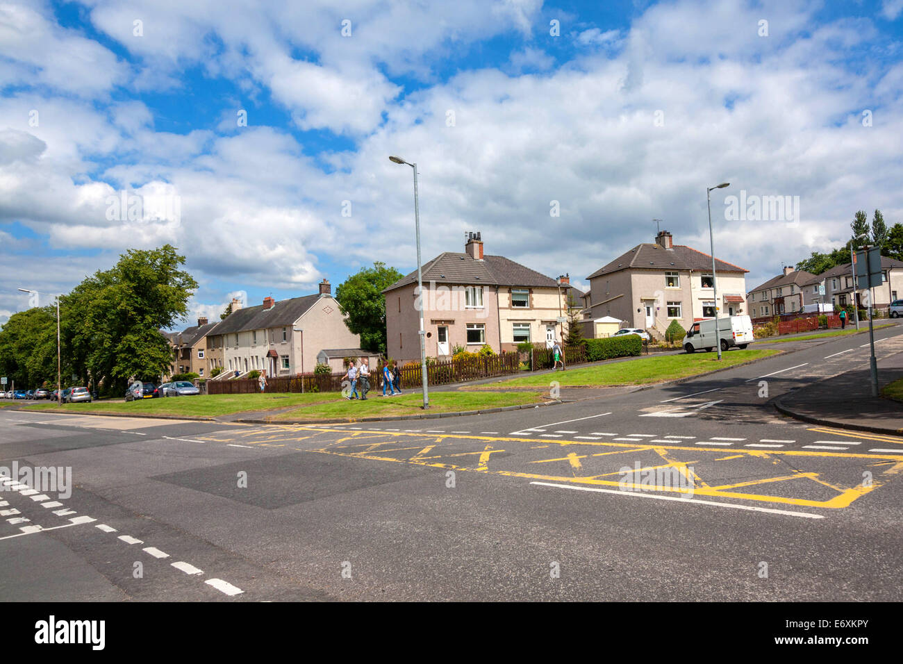 Streets of Airdrie, North Lanarkshire in Scotland Stock Photo