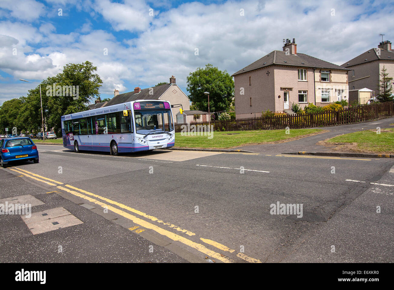 Streets of Airdrie, North Lanarkshire in Scotland Stock Photo