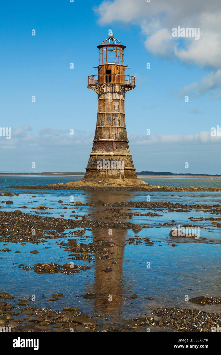 Whiteford Lighthouse, Whiteford Sands, Gower, Wales, U.K Stock Photo