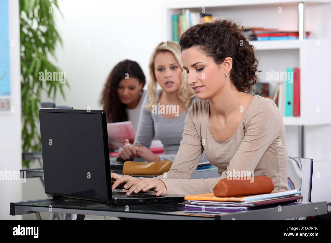 Girls in a classroom Stock Photo - Alamy