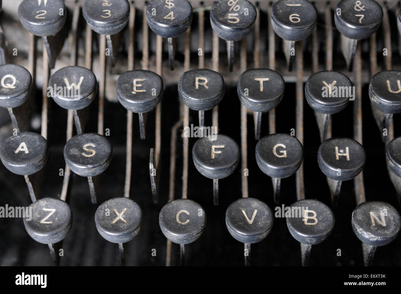 Rows of old typewriter keys Stock Photo Alamy