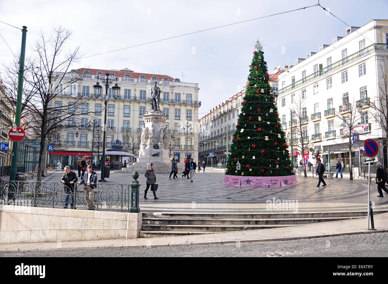 Praca Luis de Camoes, Chiado District, Lisbon, Lisboa Region, Lisbon District, Portugal Stock Photo