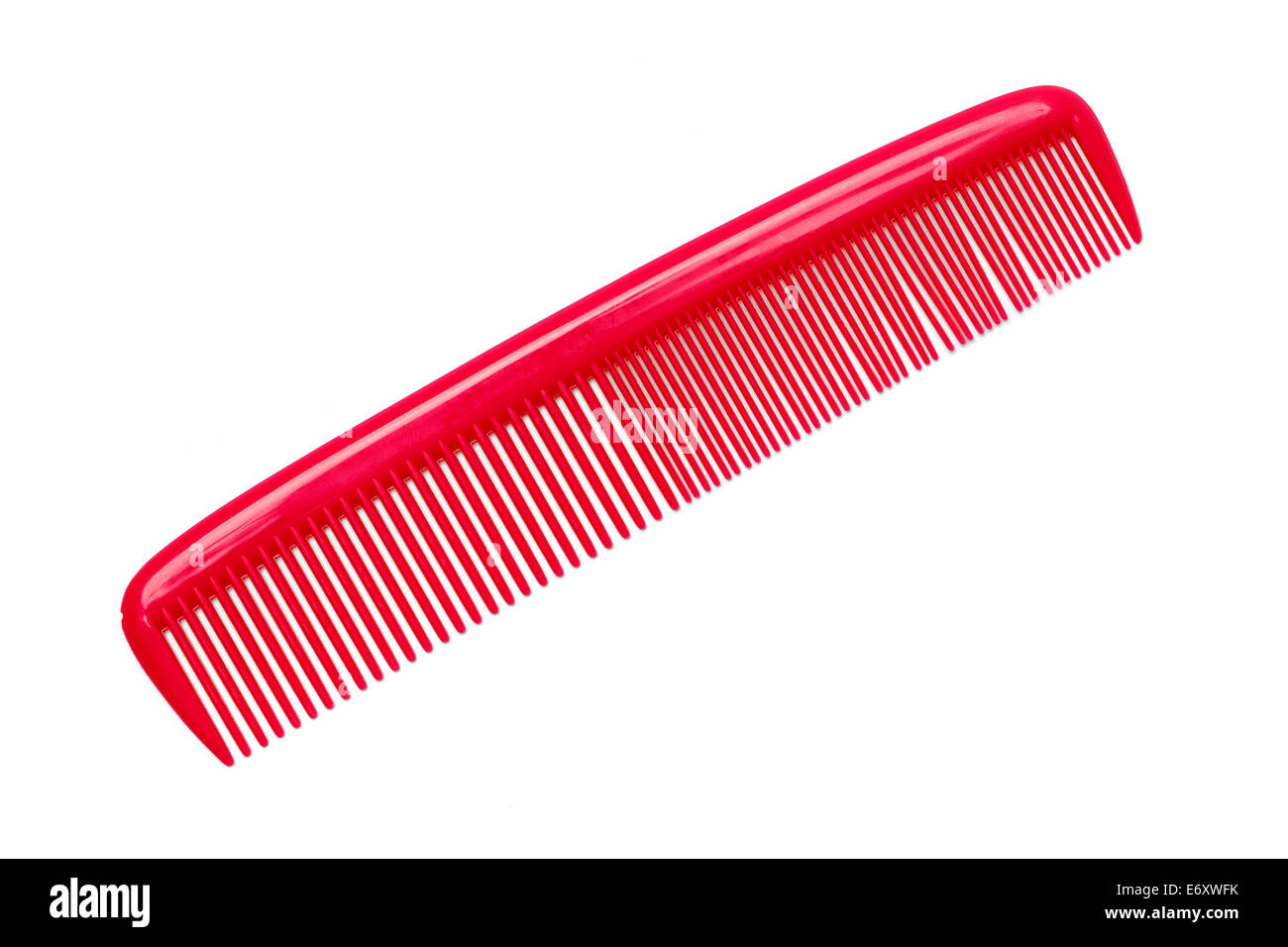 Plastic Hair Comb Isolated on White Background. Stock Photo