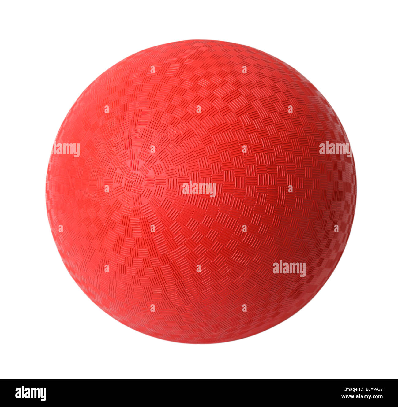 Red Rubber Ball Isolated on White Background. Stock Photo