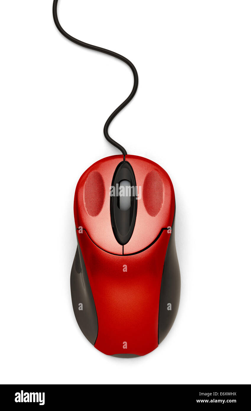 Computer Mouse With Cord Isolated on White Background Stock Photo Alamy