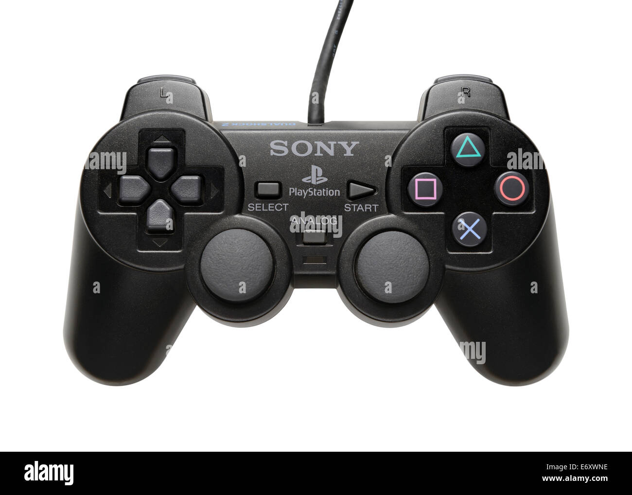 Sony Playstation Game Controller, Cut Out. Stock Photo