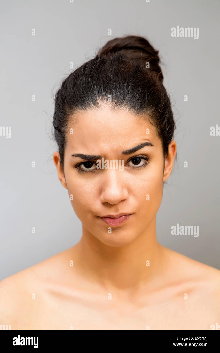 Portrait of the pretty young woman in the studio Stock Photo - Alamy