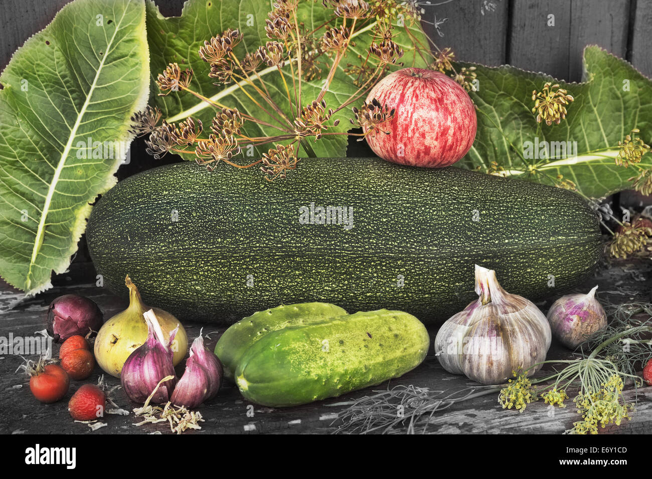 Autumn still life with vegetables and fruit Stock Photo - Alamy