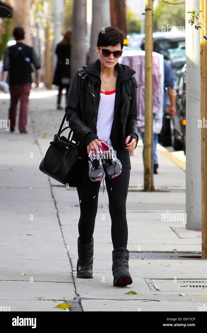Jaimie Alexander seen leaving Rise Movement gym. Featuring: Jaimie