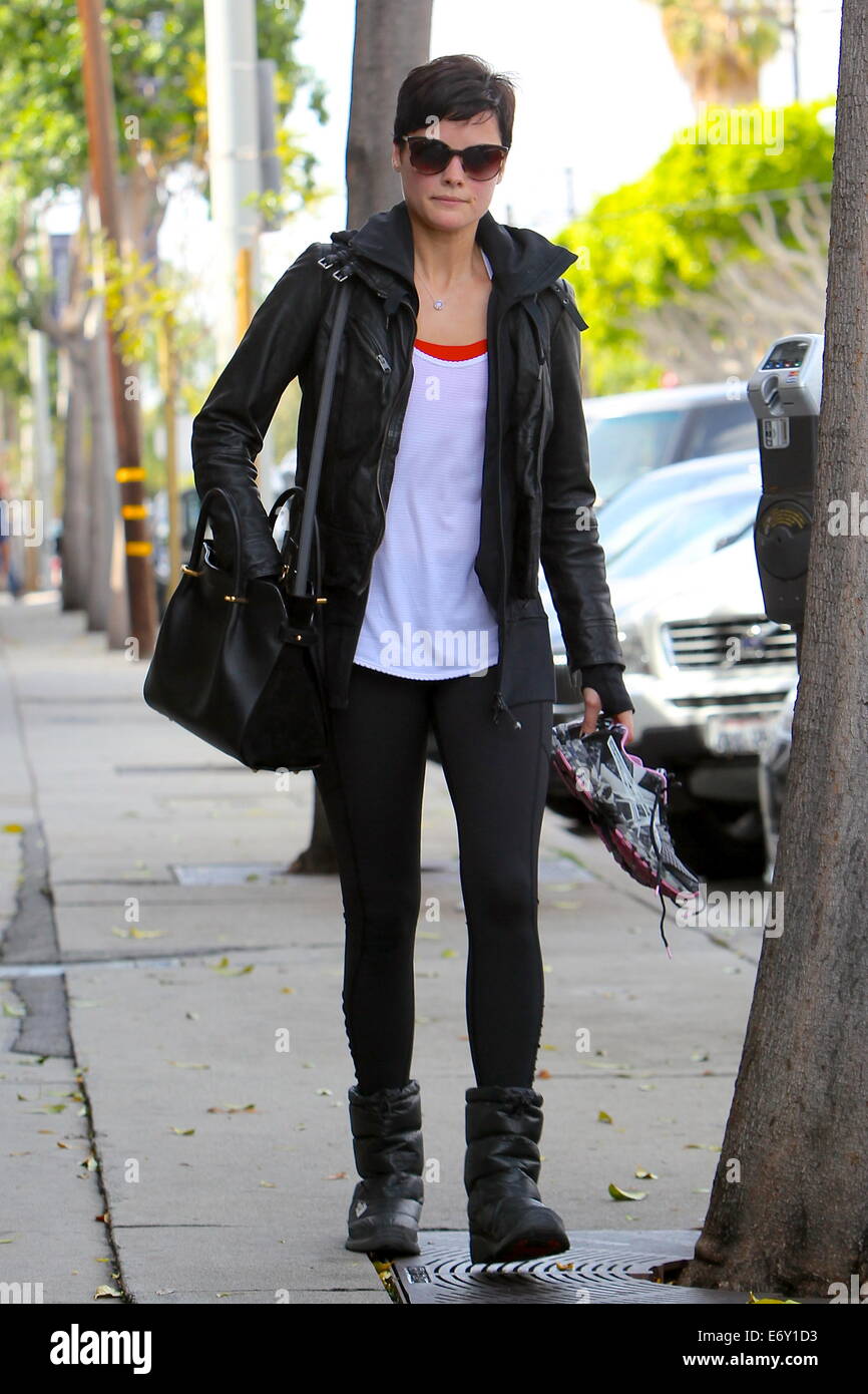 Jaimie Alexander seen leaving Rise Movement gym. Featuring: Jaimie