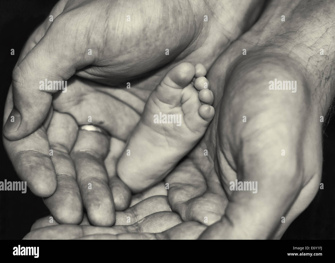 Newborn baby foot Stock Photo Alamy