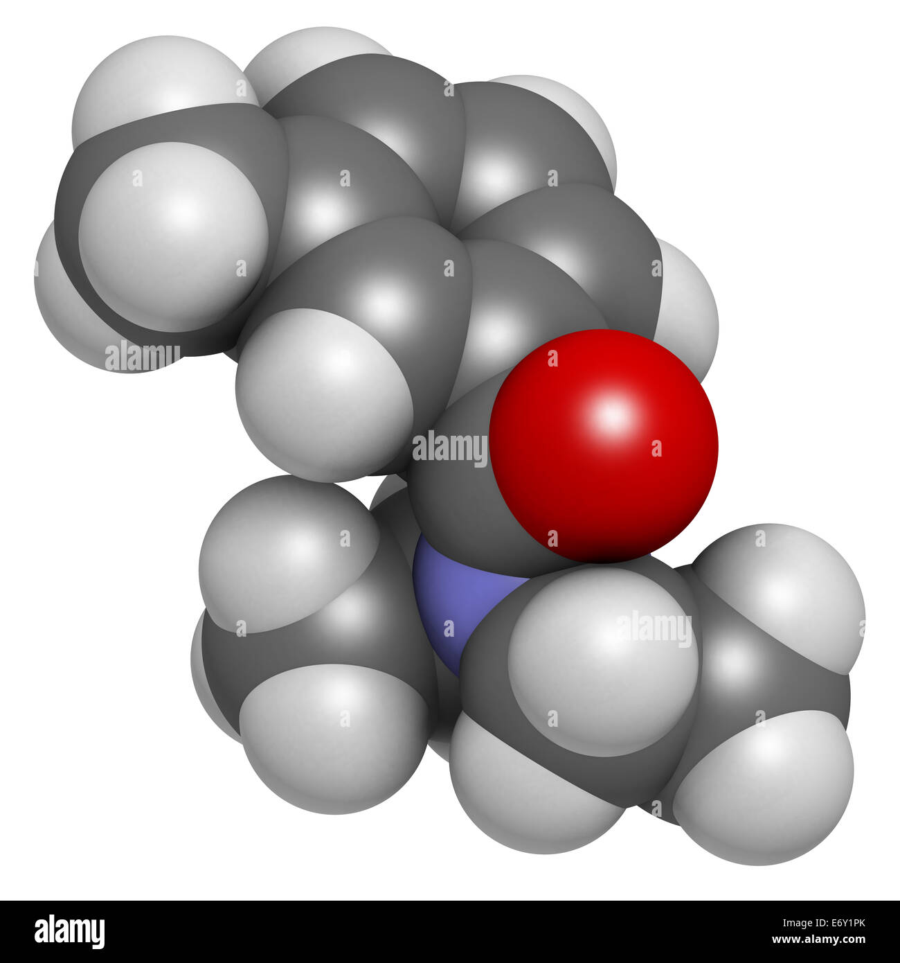 DEET insect repellent molecule. Used to protect against mosquitoes