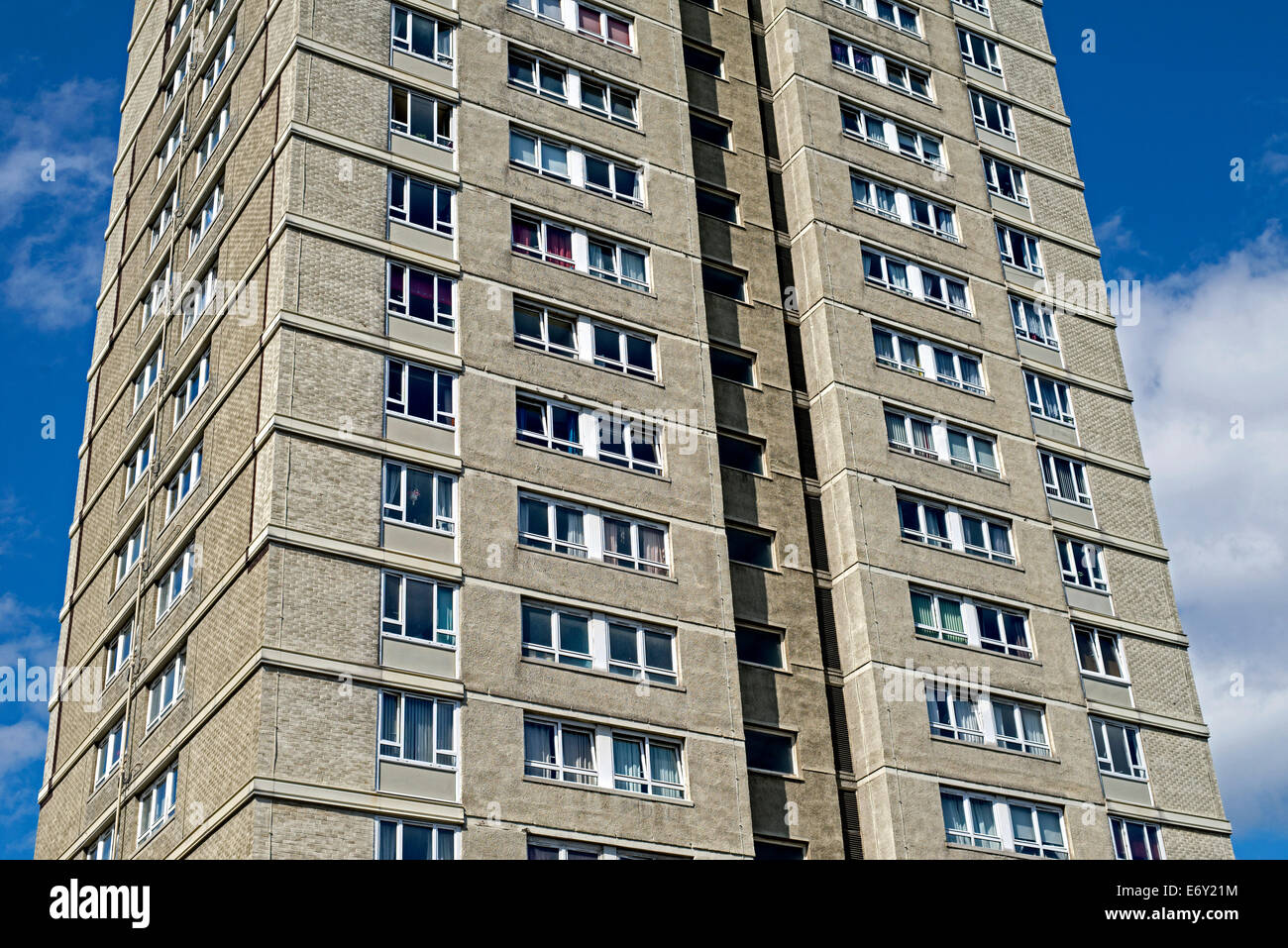 Kirkgate House 18 storey high-rise flats in Constitution Street, Leith, Edinburgh, Scotland, UK. Stock Photo