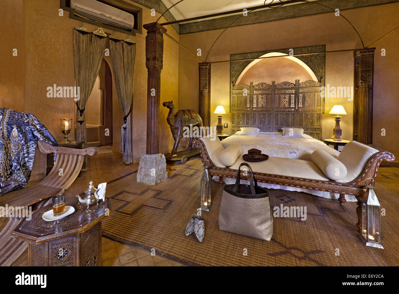 Camel room, Riad Noir D'Ivoire, Marrakech, Morocco Stock Photo