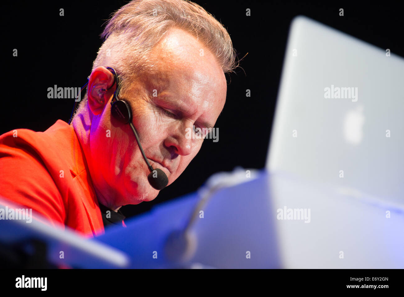 LINCOLN, CA - August 31: Howard Jones performs in support of the Retro Futuro Tour with Tom Bailey and Katrina Leskanich Stock Photo