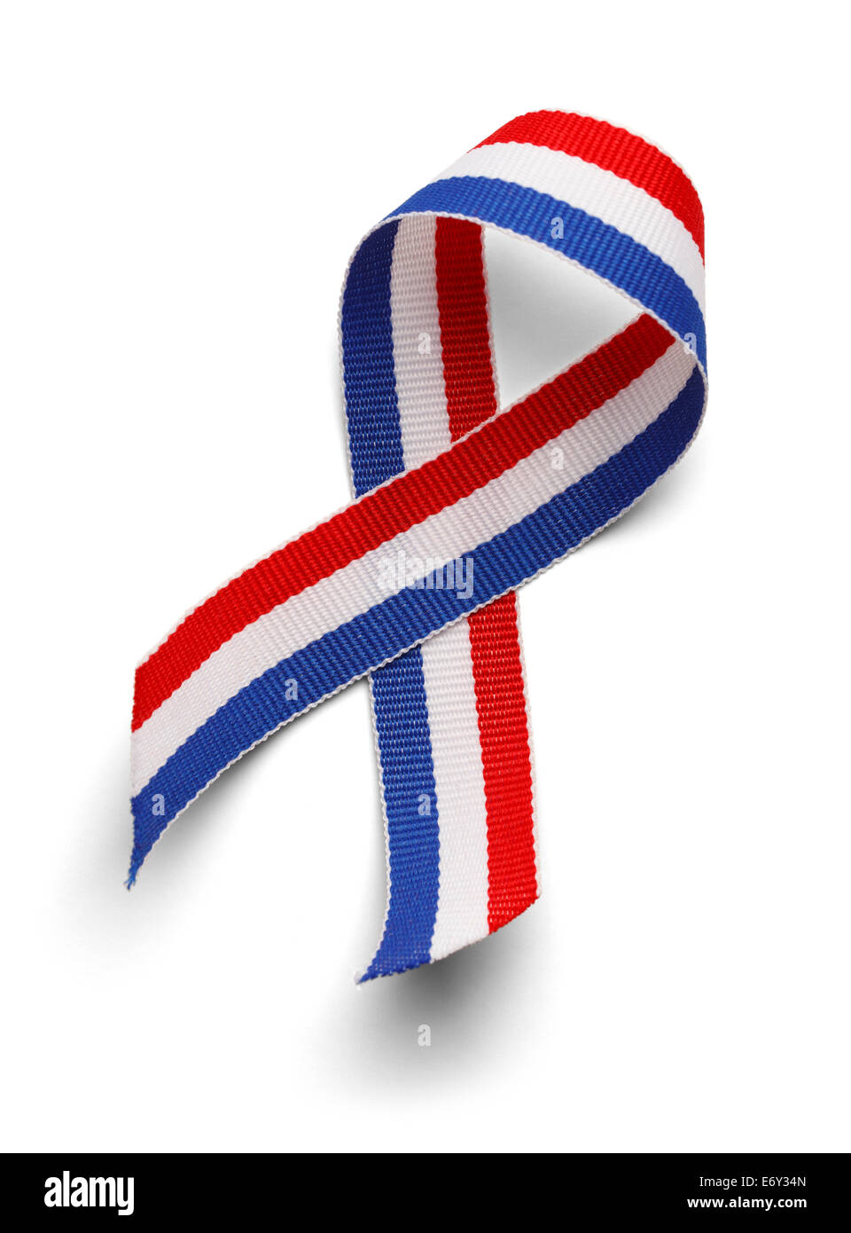 USA Support Ribbon Isolated on White Background. Stock Photo