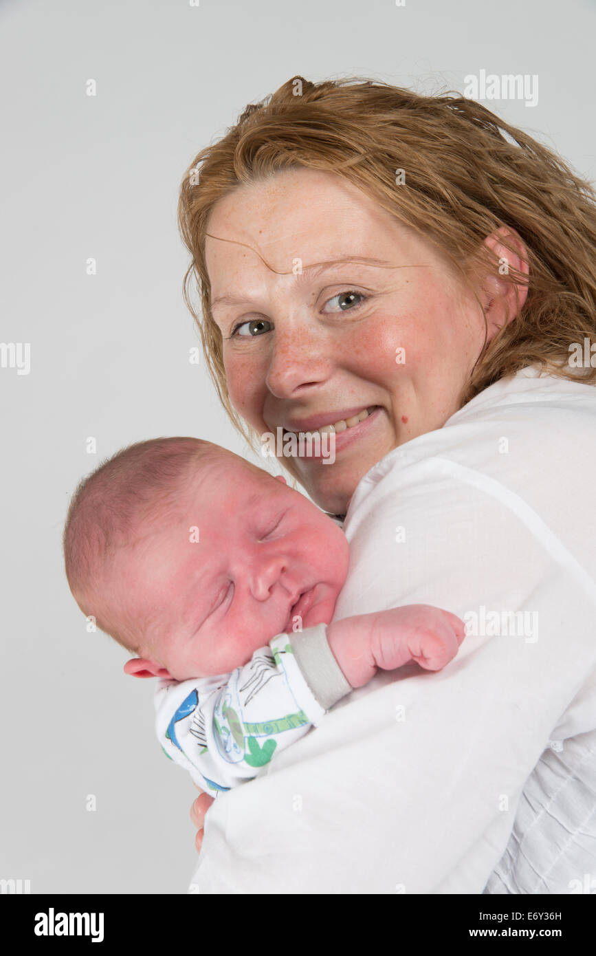 Proud mother and baby Stock Photo